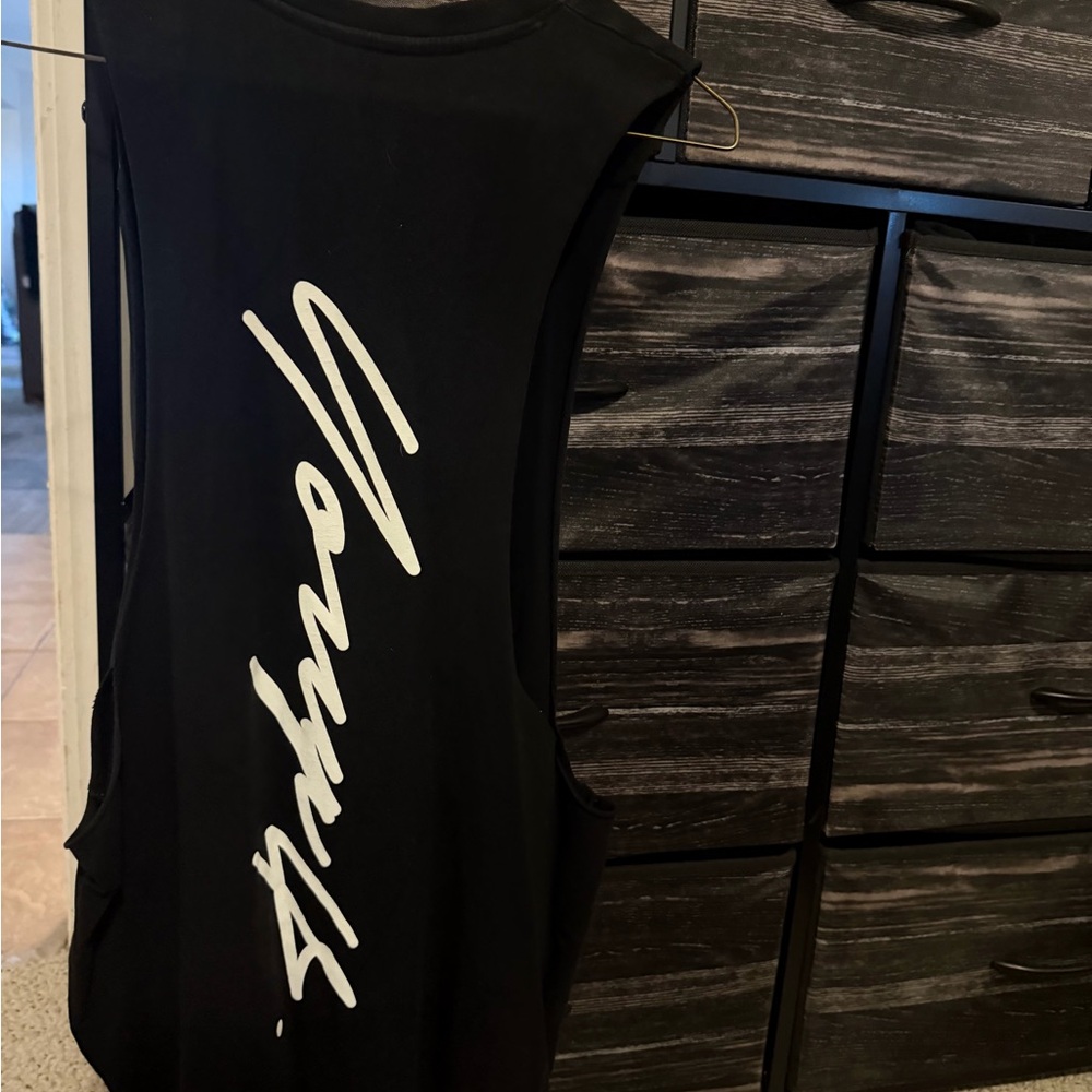 YoungLA Black Tank Top with White Logo